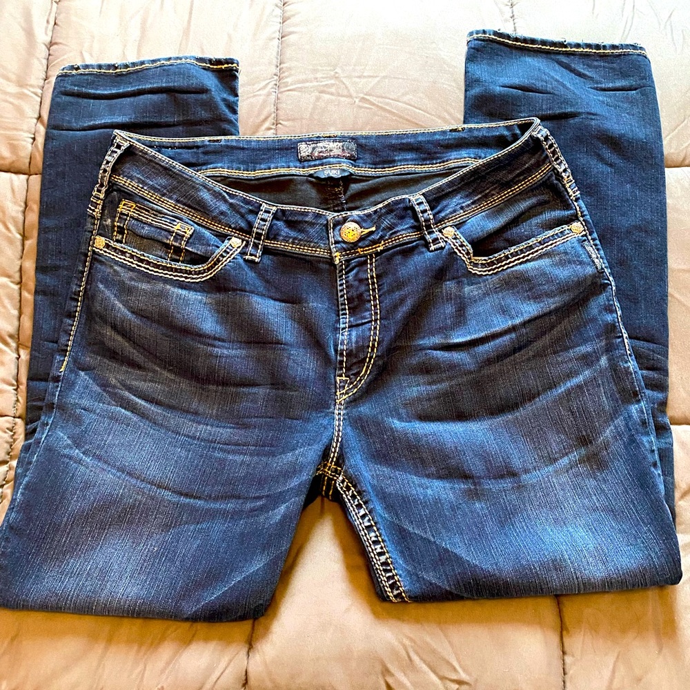 Silver Suki High Straight Ladies Plus Jeans Size 20